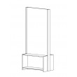 Free-standing Office Partition - Double Sided Open Shelves